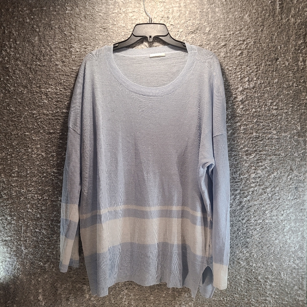 Lisa Todd Women Lightweight Linen Sweater Round Neck Xl, READ
